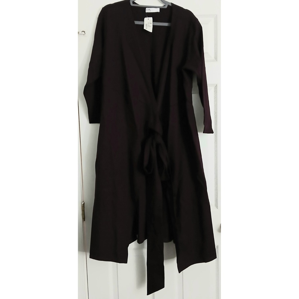 Pari Passu Belinda Dress Size 4 (US 18) Cabernet‎ Wrap Tie Belt V-Neck NEW